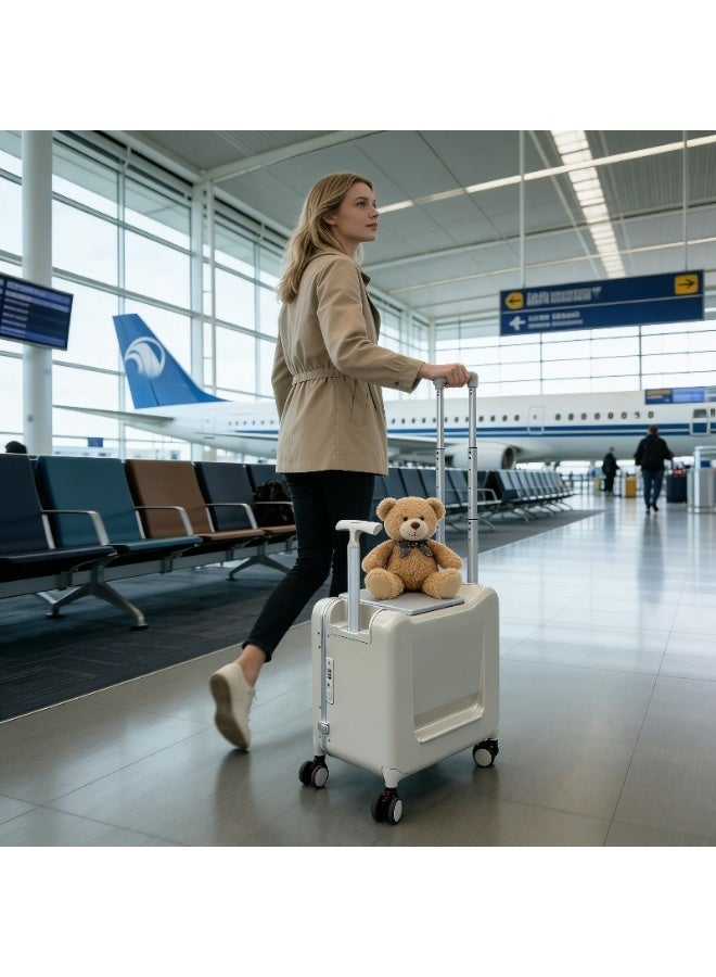 حقيبة أمتعة قابلة للتركيب، حقيبة سفر محمولة مزدوجة الاستخدام مقاس 20 بوصة، حقيبة سفر عالية التحمل للكمبيوتر الشخصي، أداة ممتعة للمشي للأطفال، عجلة دوارة محمولة قابلة للطي، حقيبة سفر بقفل كلمة مرور عالمي للرجال والنساء، حقيبة سفر، سفر عمل، سفر ترفيهي، إجازة في الهواء الطلق، متعددة الأغراض - Image 4